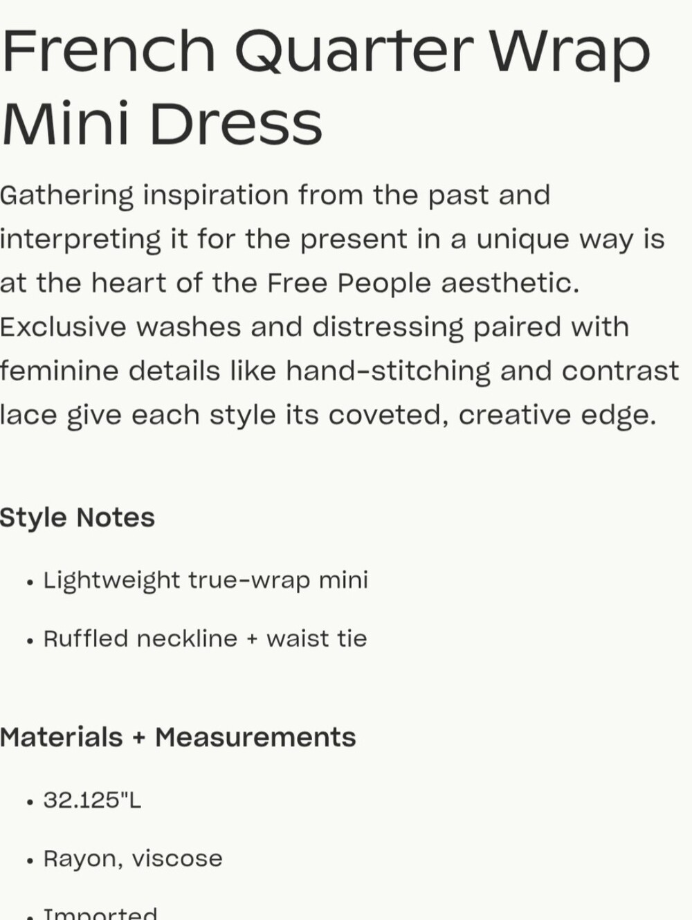 Free People French Quarter Mini Dress  True Wrap Jet Combo Abstract Animal Small - Picture 5 of 12